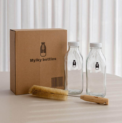 Mylky Bottles and Brush